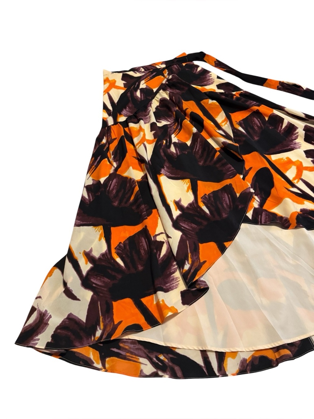 Anthropoligie Hutch Purple & Orange Motif Wrap Maxi Skirt Size XS - Picture 7 of 10